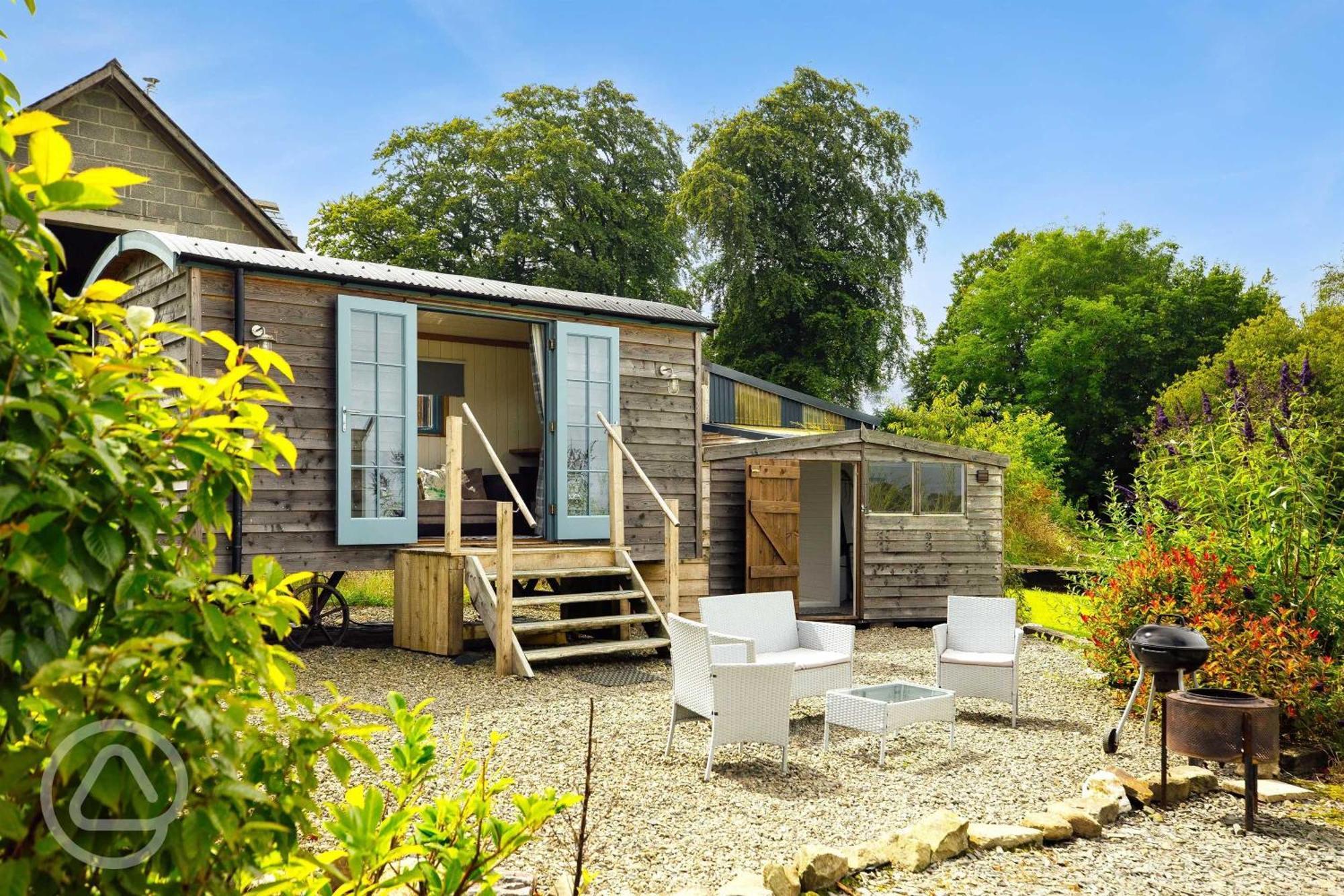 Ferienwohnung The Shepards Hut Llwyn-Dafydd Exterior foto
